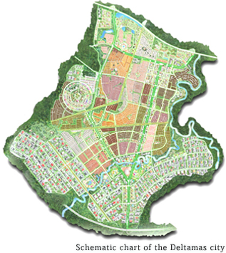 Schematic chart of the Deltamas city